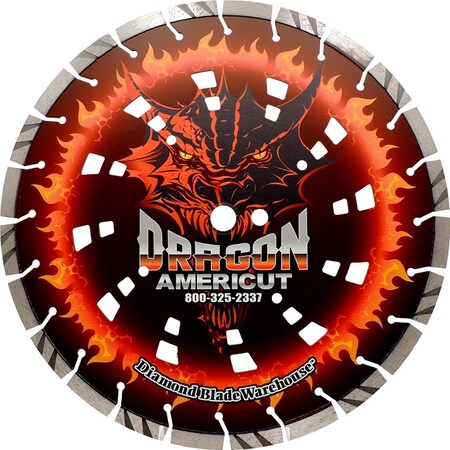 Americut Diamond Saw Blade, 14"x125x13mm DRAGON, COMBINATION AESQ1412B7